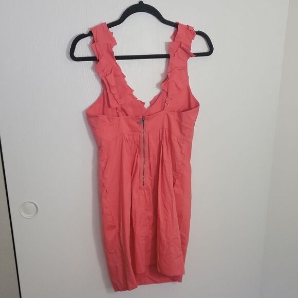 BCBGMaxAzria Pink Mini Sundress with V-neck and Sleeveless Design for Night Out - Picture 2 of 4